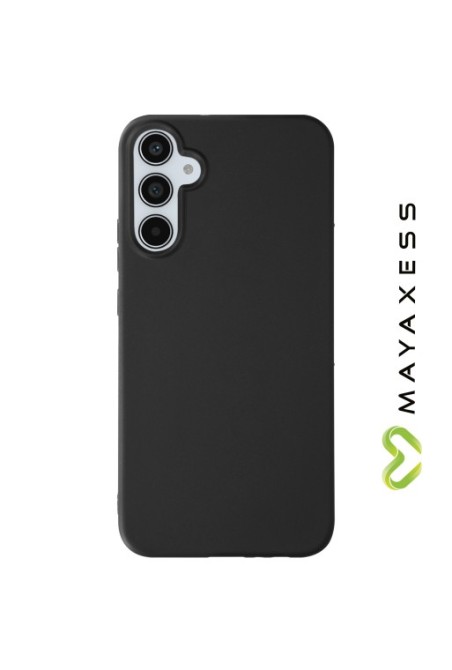 Cover in silicone per Samsung Galaxy A55 Mayaxess protezione flessibile - nera