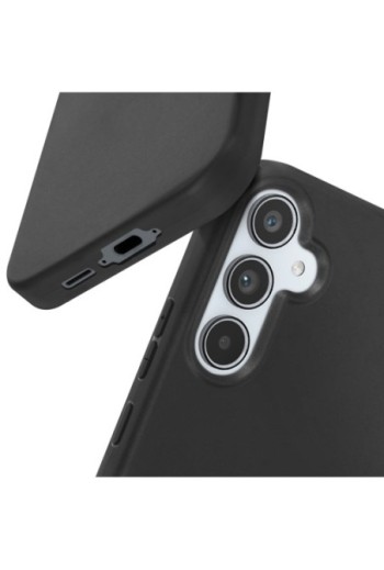 Cover in silicone per Samsung Galaxy A55 Mayaxess protezione flessibile - nera
