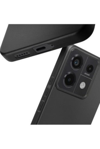 Cover in silicone per Xiaomi Redmi Note 13 Pro 5G Mayaxess protezione flessibile - nera