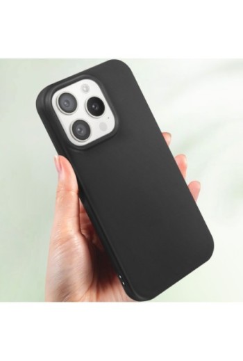 Cover in silicone per iPhone 15 Pro Mayaxess protezione flessibile - nera