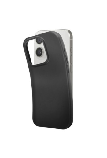 Cover in silicone per iPhone 15 Pro Mayaxess protezione flessibile - nera