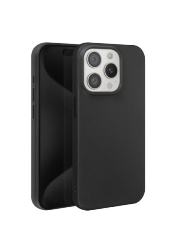 Cover in silicone per iPhone 15 Pro Mayaxess protezione flessibile - nera