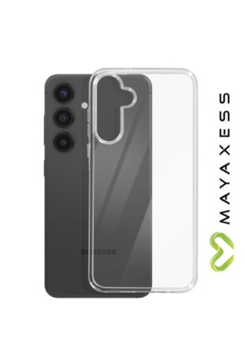 Cover in silicone per Samsung Galaxy S24 / S25 protezione flessibile Mayaxess - trasparente