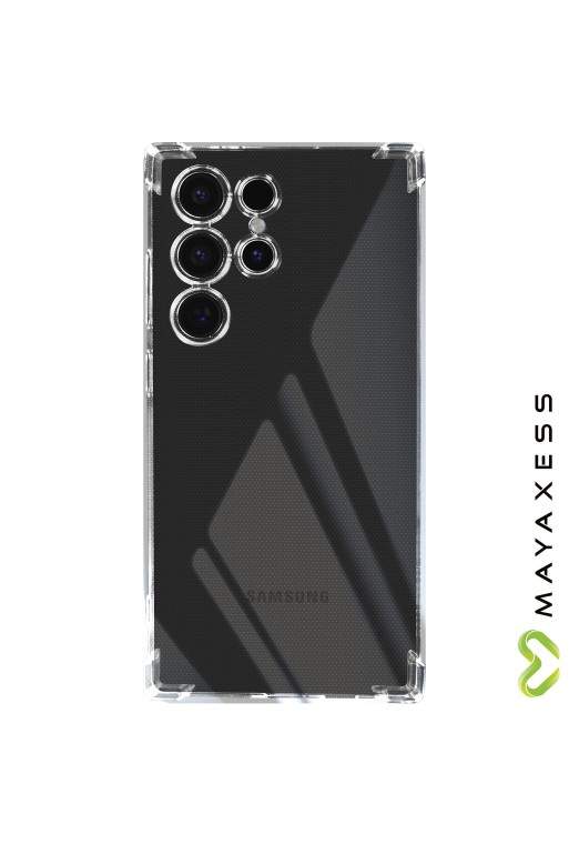 Cover anti-urto per Samsung Galaxy S24 Ultra angoli rinforzati Mayaxess - trasparente