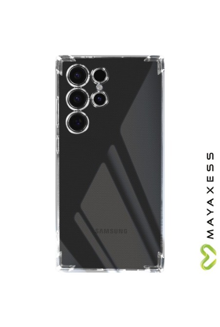 Cover anti-urto per Samsung Galaxy S24 Ultra angoli rinforzati Mayaxess - trasparente