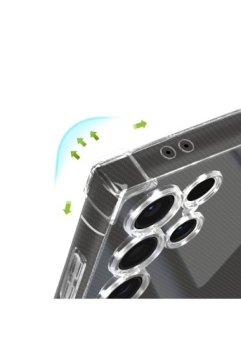 Cover anti-urto per Samsung Galaxy S24 Ultra angoli rinforzati Mayaxess - trasparente