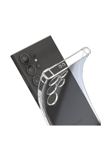 Cover anti-urto per Samsung Galaxy S24 Ultra angoli rinforzati Mayaxess - trasparente