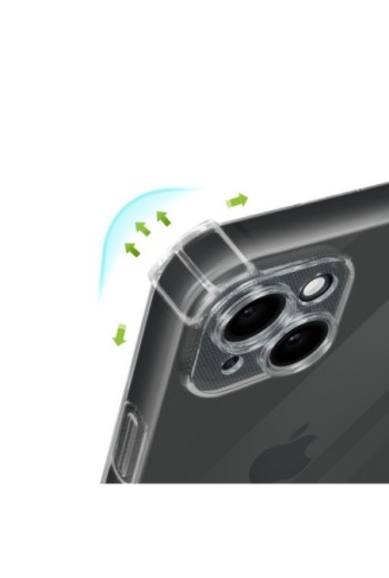 Cover anti-urto per iPhone 15 angoli rinforzati Mayaxess - trasparente