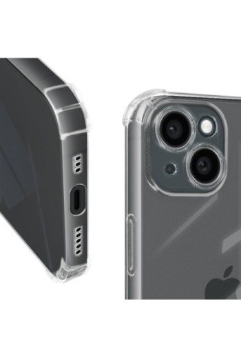 Cover anti-urto per iPhone 15 angoli rinforzati Mayaxess - trasparente