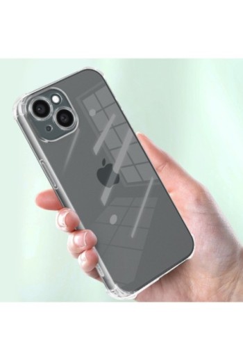 Cover anti-urto per iPhone 15 angoli rinforzati Mayaxess - trasparente