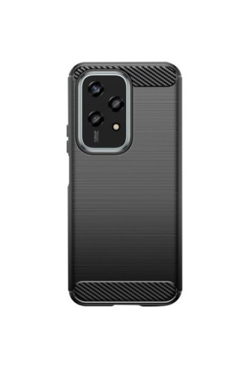 Cover effetto carbonio per Honor 200 Lite flessibile - design spazzolato nera