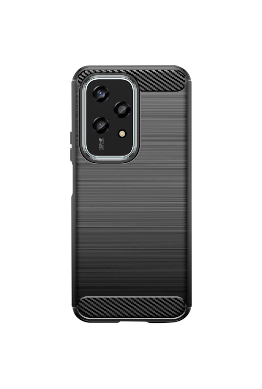 Cover effetto carbonio per Honor 200 Lite flessibile - design spazzolato nera