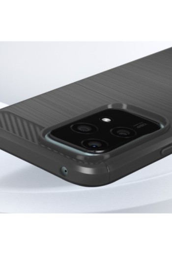 Cover effetto carbonio per Honor 200 Lite flessibile - design spazzolato nera