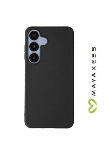 Cover in silicone per Samsung Galaxy A25 Mayaxess protezione flessibile - nera