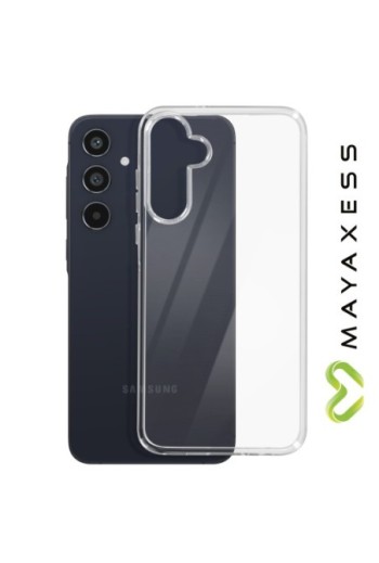 Cover in silicone per Samsung Galaxy A55 protezione flessibile Mayaxess - trasparente