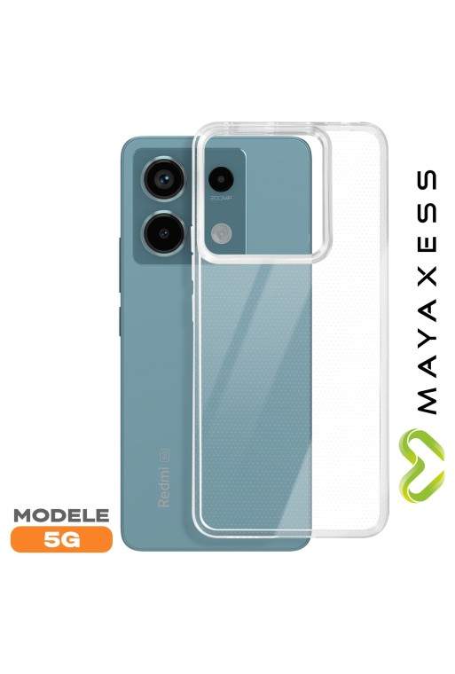 Cover in silicone per Xiaomi Redmi Note 13 Pro 5G protezione flessibile Mayaxess - trasparente