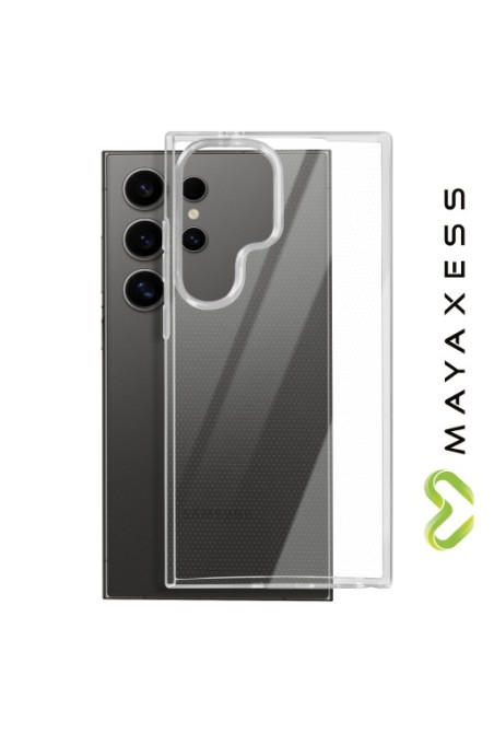Cover in silicone per Samsung Galaxy S24 Ultra protezione flessibile Mayaxess - trasparente