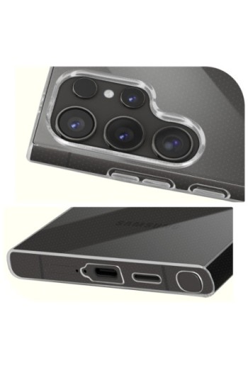 Cover in silicone per Samsung Galaxy S24 Ultra protezione flessibile Mayaxess - trasparente