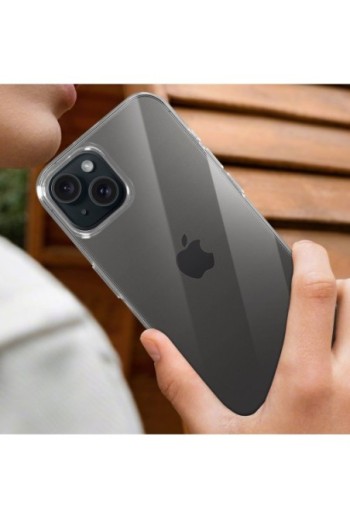 Cover in silicone per iPhone 15 protezione flessibile Mayaxess - trasparente