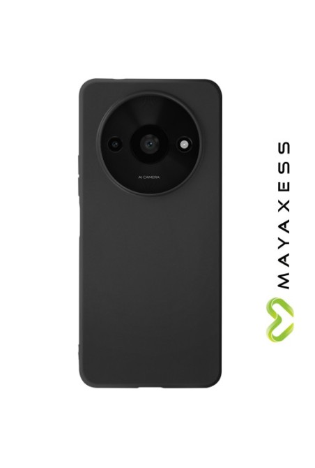 Cover in silicone per Xiaomi Redmi A3 Mayaxess protezione flessibile - nera