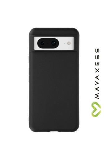 Cover in silicone per Google Pixel 8 Mayaxess protezione flessibile - nera