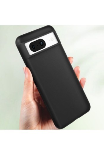 Cover in silicone per Google Pixel 8 Mayaxess protezione flessibile - nera