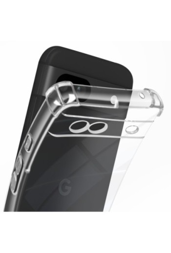 Cover antiurto per Google Pixel 8A angoli rinforzati Mayaxess - trasparente