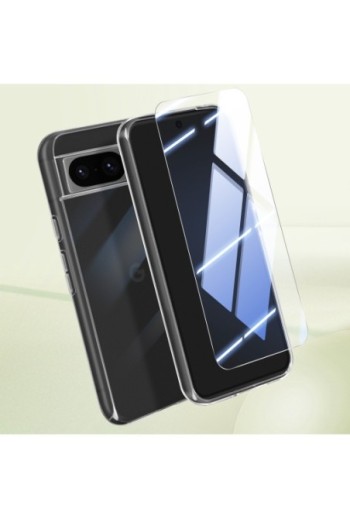 Cover per Google Pixel 8 + vetro temperato trasparente - protezione completa Mayaxess
