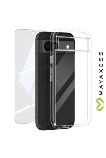 Cover per Google Pixel 8a + vetro temperato trasparente - protezione completa Mayaxess