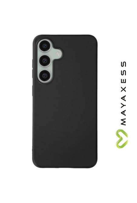 Cover in silicone per Samsung Galaxy S23 FE Mayaxess protezione flessibile - nera