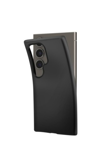 Cover in silicone per Samsung Galaxy S24 Ultra Mayaxess protezione flessibile - nera
