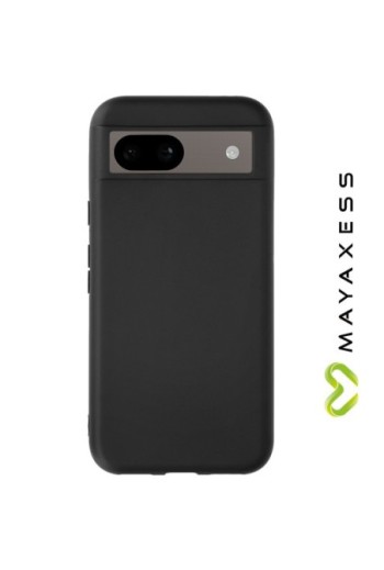 Cover in silicone per Google Pixel 8a Mayaxess protezione flessibile - nera