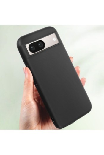 Cover in silicone per Google Pixel 8a Mayaxess protezione flessibile - nera