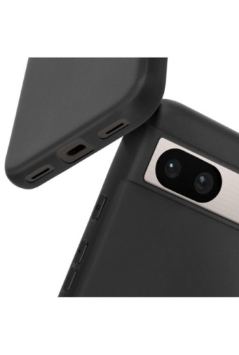 Cover in silicone per Google Pixel 8a Mayaxess protezione flessibile - nera