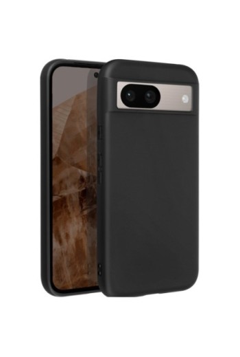 Cover in silicone per Google Pixel 8a Mayaxess protezione flessibile - nera