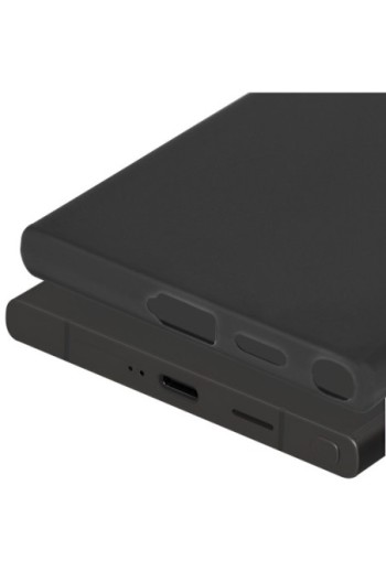 Cover flessibile per Samsung Galaxy S24 Ultra silicone opaco - nera
