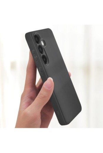 Cover flessibile per Samsung Galaxy S24 Plus silicone opaco - nera