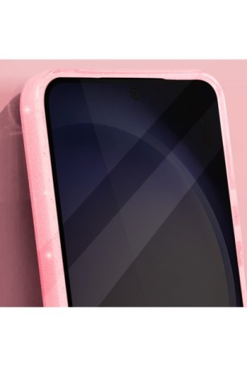 Cover in silicone per Samsung Galaxy S23 FE design glitterato - rosa