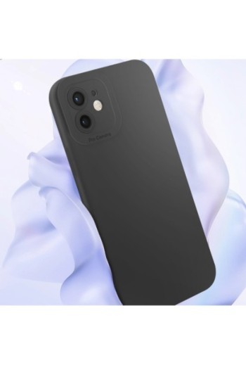 Cover per iPhone 11 flessibile opaca fotocamera protetta - nera