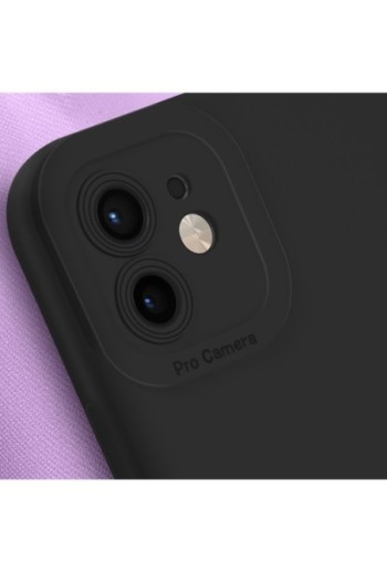 Cover per iPhone 11 flessibile opaca fotocamera protetta - nera
