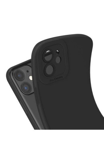 Cover per iPhone 11 flessibile opaca fotocamera protetta - nera