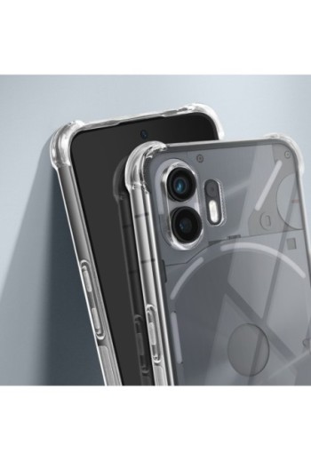 Cover bumper per Nothing Phone 2 silicone sottile - trasparente