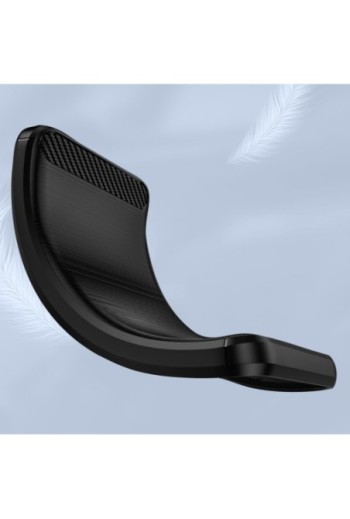 Cover per Xiaomi 14 silicone flessibile effetto carbonio e spazzolato - nera