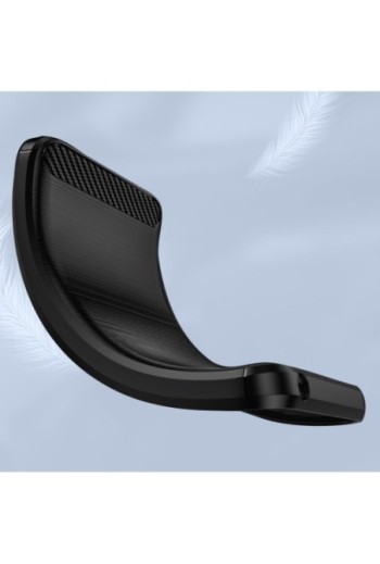 Cover silicone effetto carbonio e spazzolato nera per Motorola Moto G24 e G04