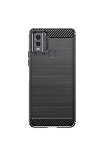 Cover flessibile per Nokia C22 effetto carbonio – nera