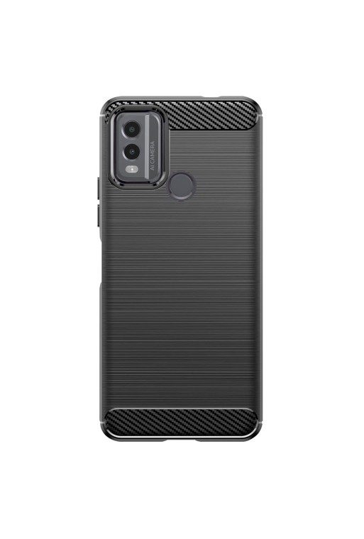 Cover flessibile per Nokia C22 effetto carbonio – nera