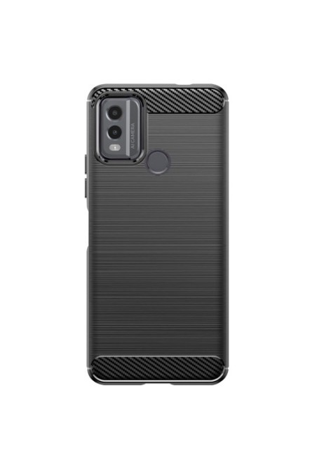 Cover flessibile per Nokia C22 effetto carbonio – nera