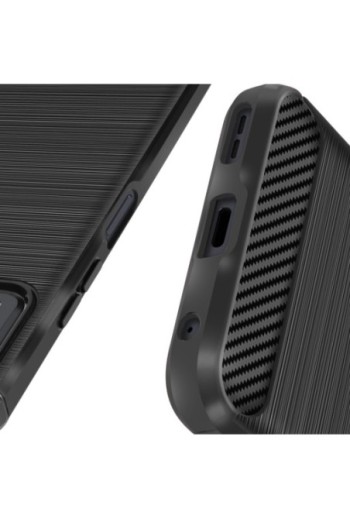 Cover flessibile per Nokia C22 effetto carbonio – nera