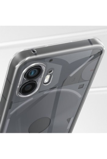 Cover per Nothing Phone 2 - silicone flessibile trasparente fotocamera protetta