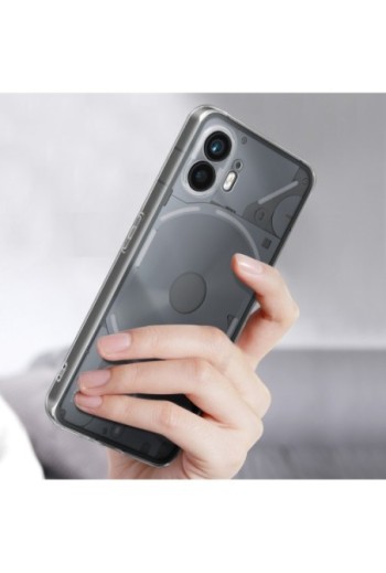 Cover per Nothing Phone 2 - silicone flessibile trasparente fotocamera protetta